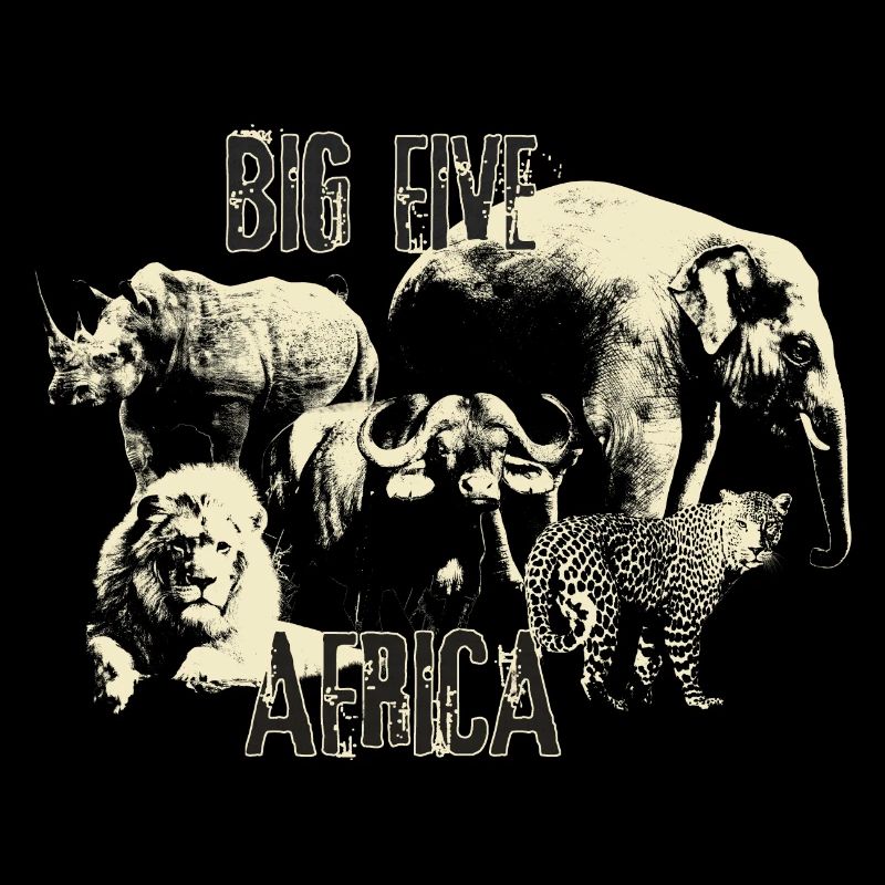 Afrique Big Five Éléphant Lion Léopard