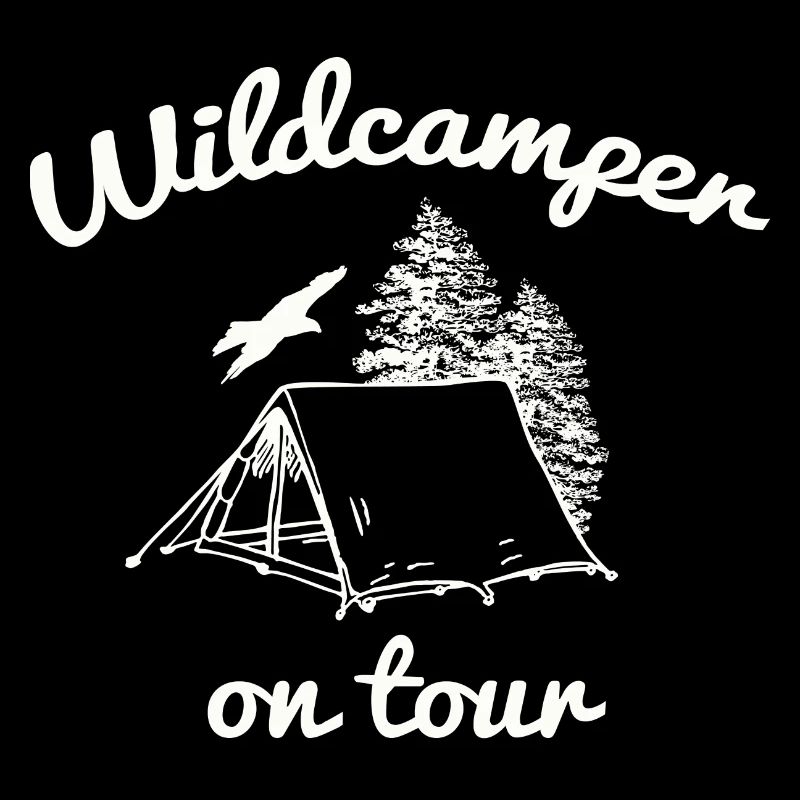 Wildcamper On Tour Shirt Wald Camping Freizeit