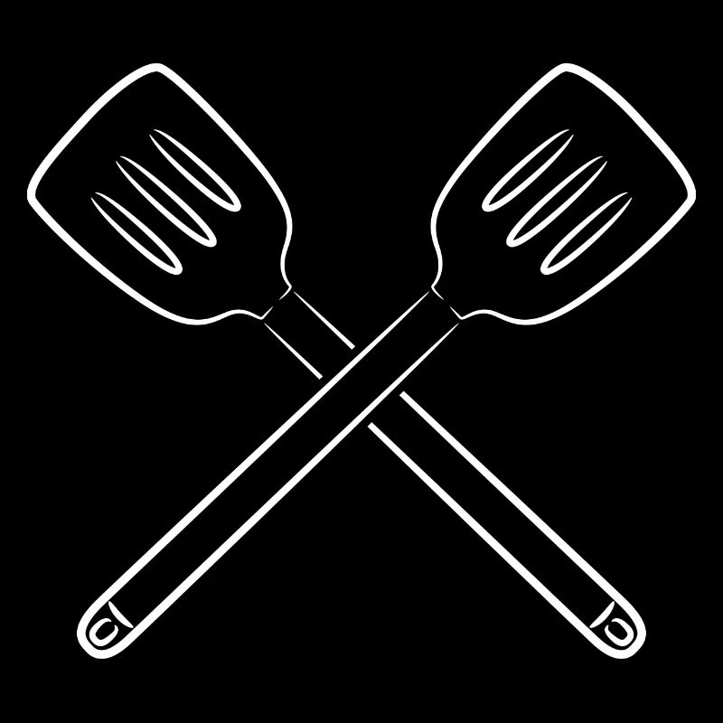 Sketch slotted spoon