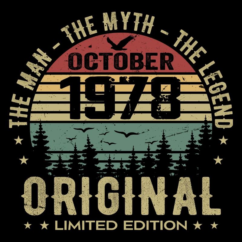 Man Birthday Gift 1978 October 1978