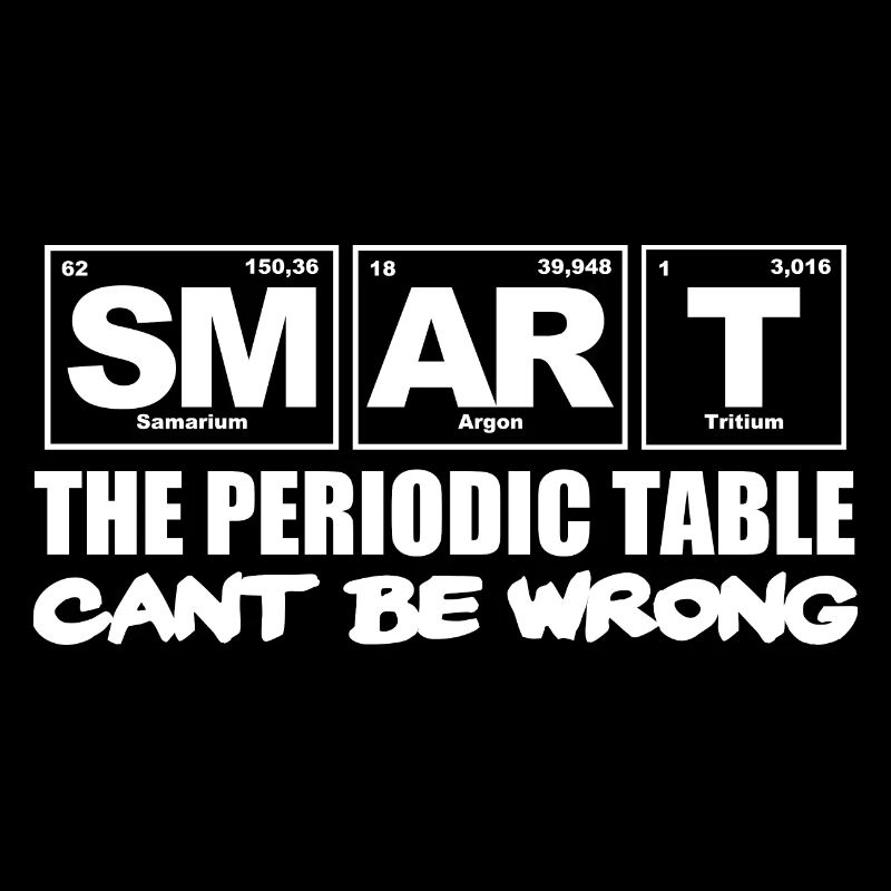 Smart, the Periodic Table can’t be wrong