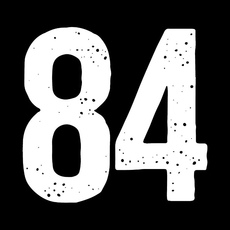 84 Numbers White