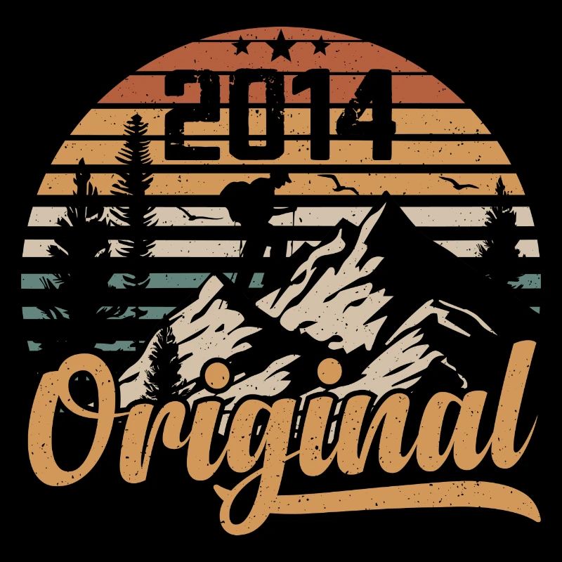 Original 2014 Retro 2014 Vintage 2014 Anniversary