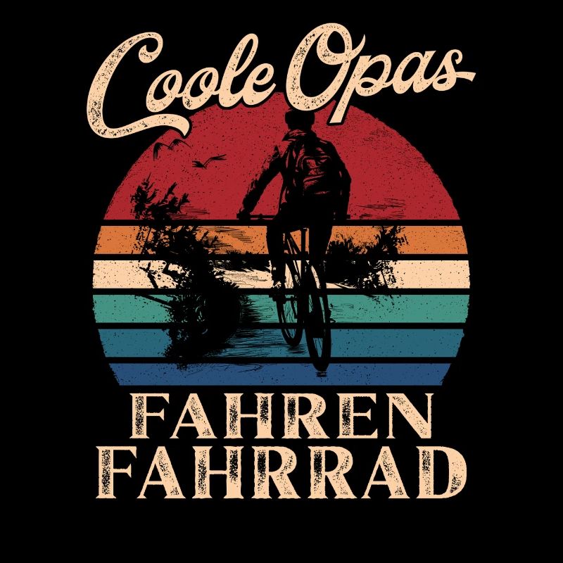 Coole Opas fahren Fahrrad Retro Großvater