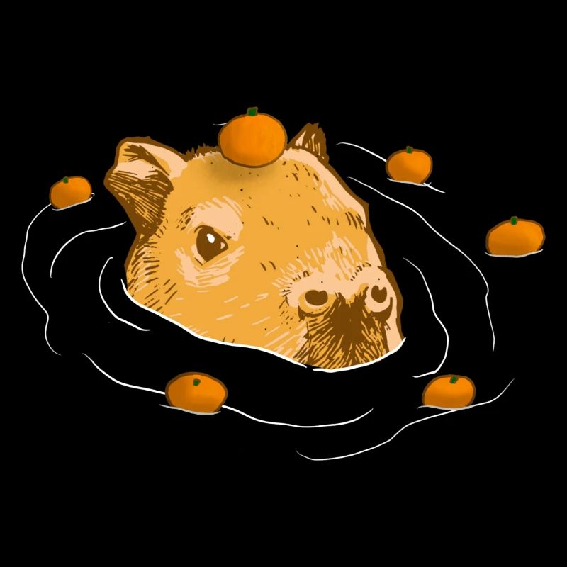 Capybara Orange Meme Design