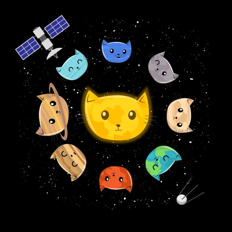 Le système solaire - Chat Satellite Spaceship