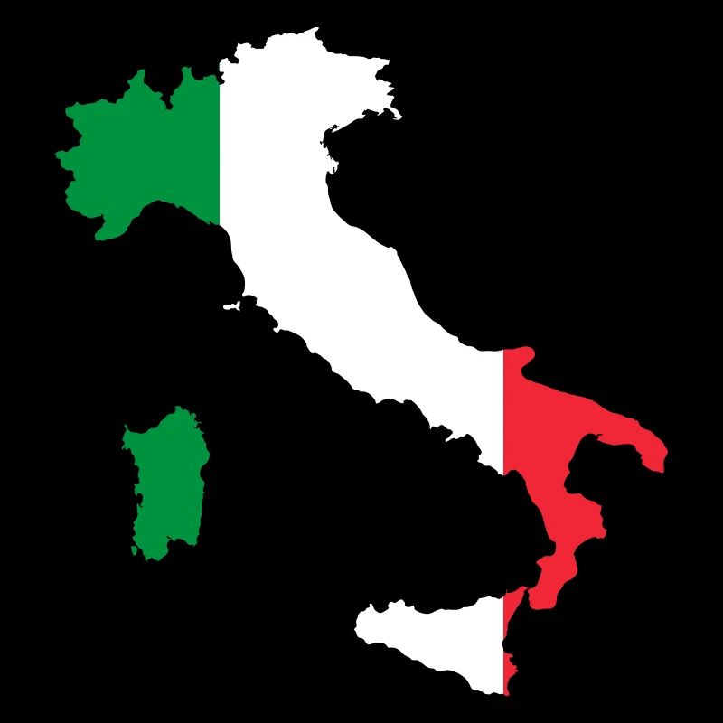 Italy Flag Map Gift Idea