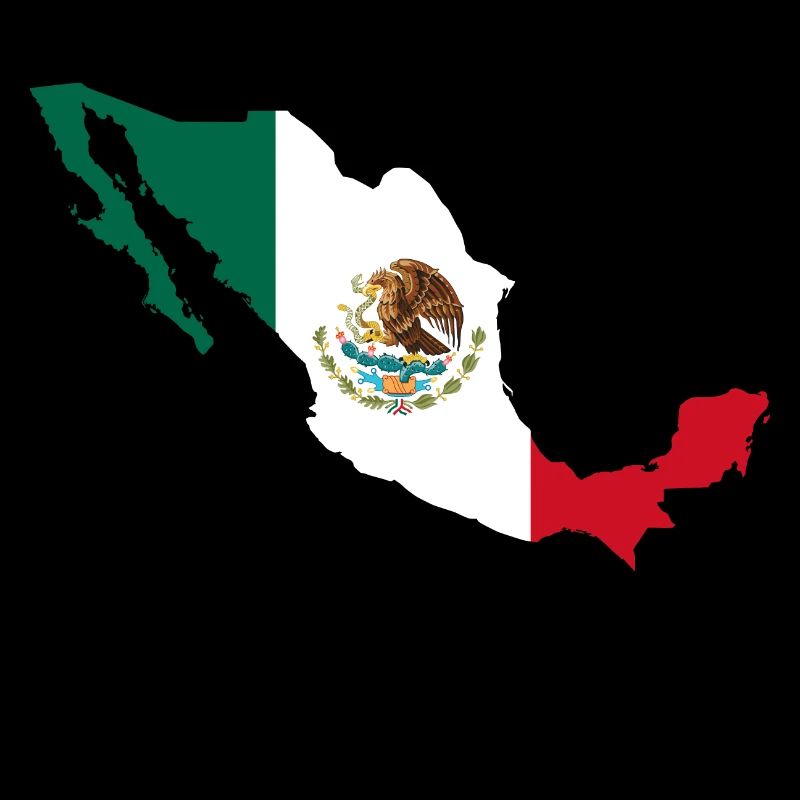 Mexico flag map flag