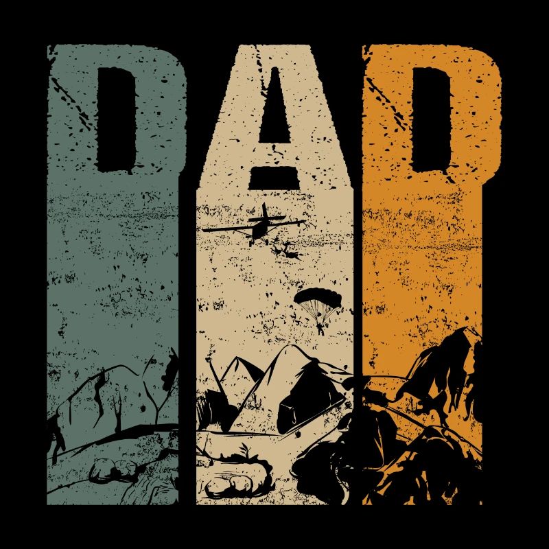 Skydiving Dad Dad Retro