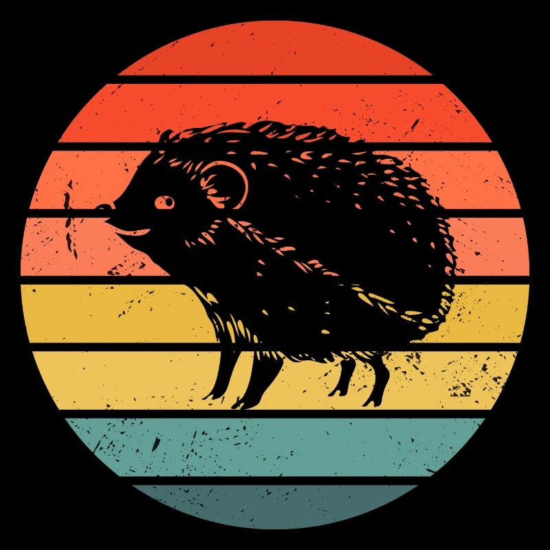 Hedgie Retro Sunset Hedgehog