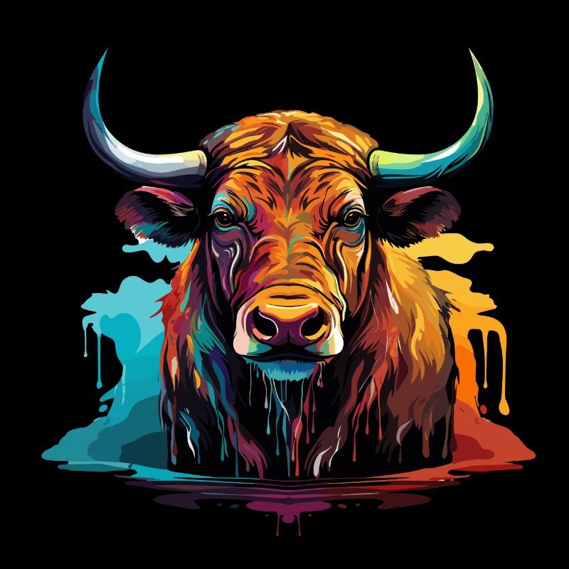 Buffle d’eau coloré
