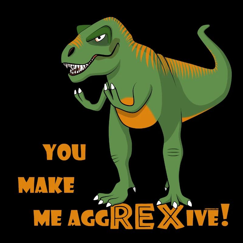 Genervter T-Rex Lustiger Dinosaurier ist aggREXive Englisch