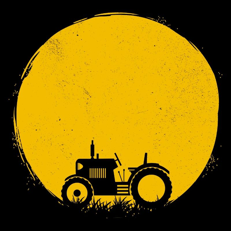 Trecker Silhouette Traktor Sonne Geschenk