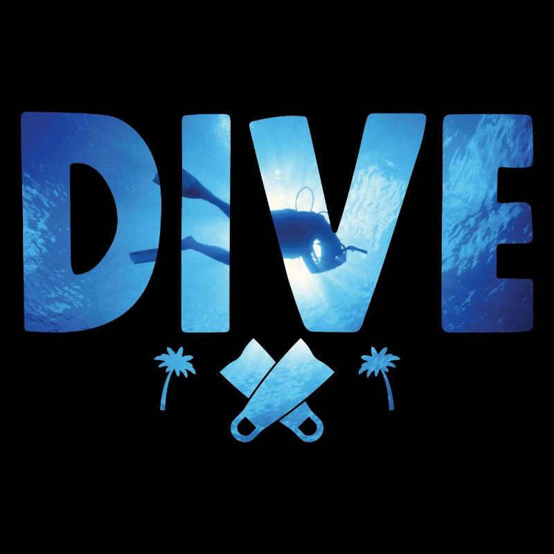 Scuba Diving Divers Shadow Deep Swim - Tauchen