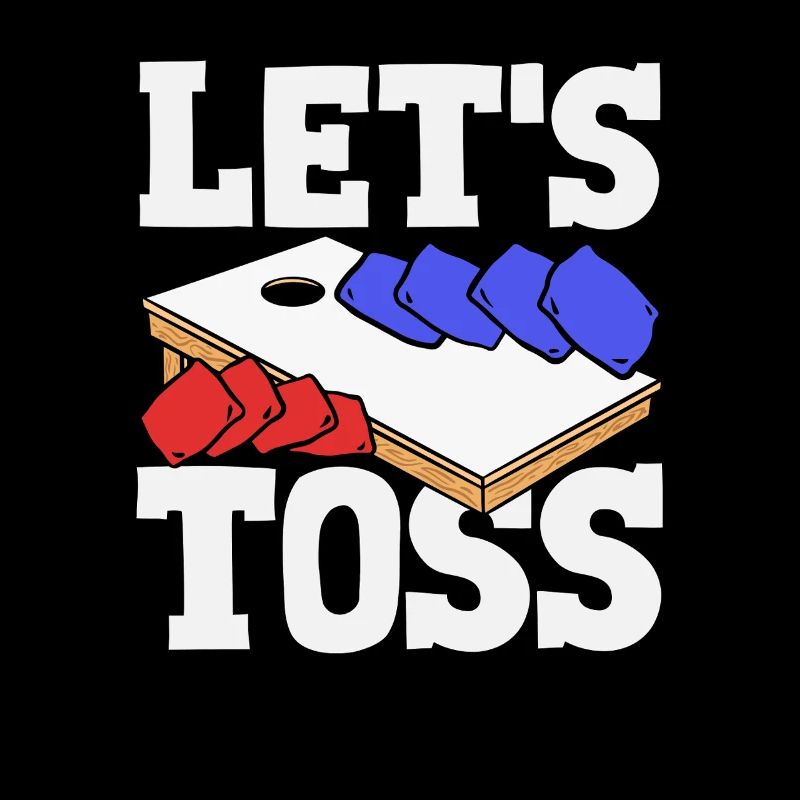 Cornhole Player Let's Toss Fun Game