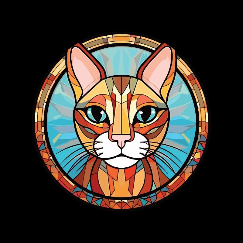 Illustration d’aquarelle colorée de race de chat thaïlandais