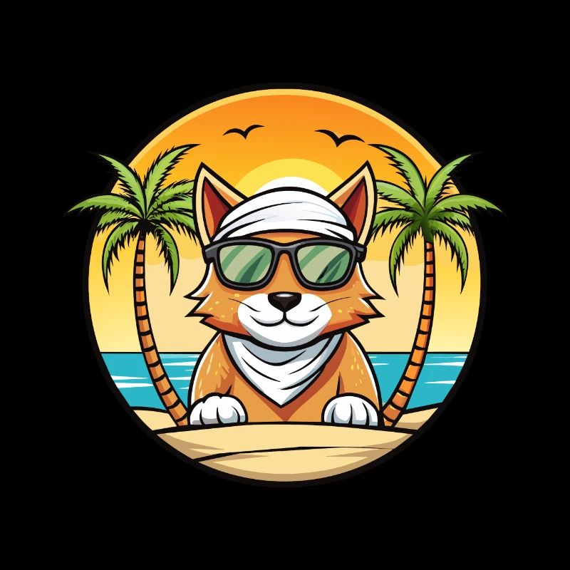 Lunettes de soleil de race de chat Mau arabe de plage