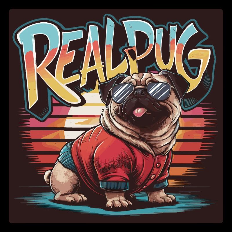Mops Hundehalter Mops Pugs Real Pug