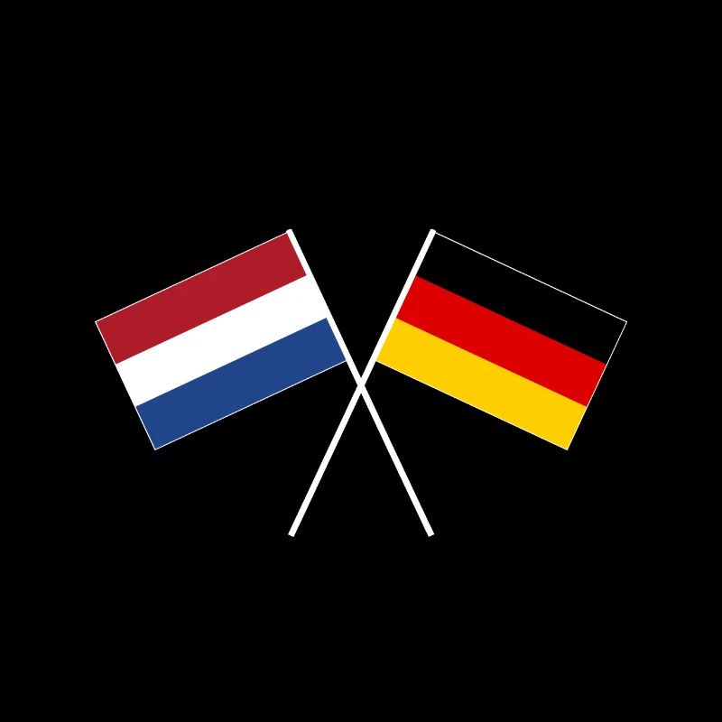 Bannière de drapeau d'amitié germano-néerlandaise