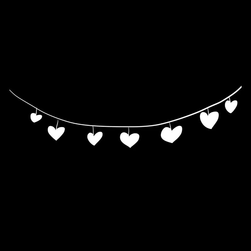 heart chain line stroke heart