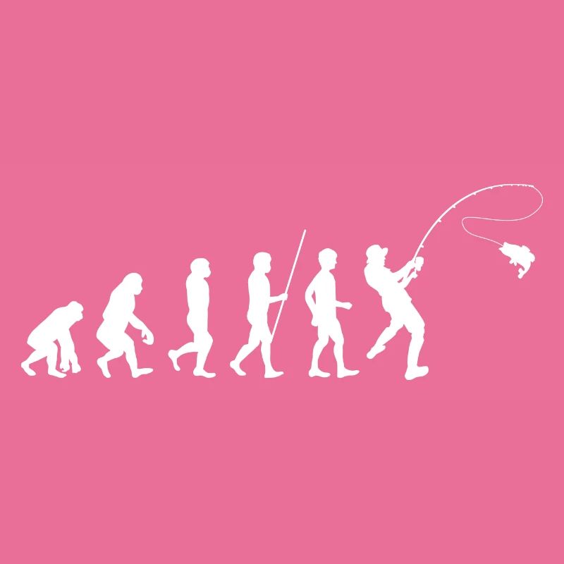 Pêcheur Pêcheur Évolution Cadeau Blanc