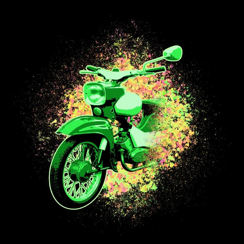 Simmi Star SR4-2 DDR Moped Colorful and Psychedelic