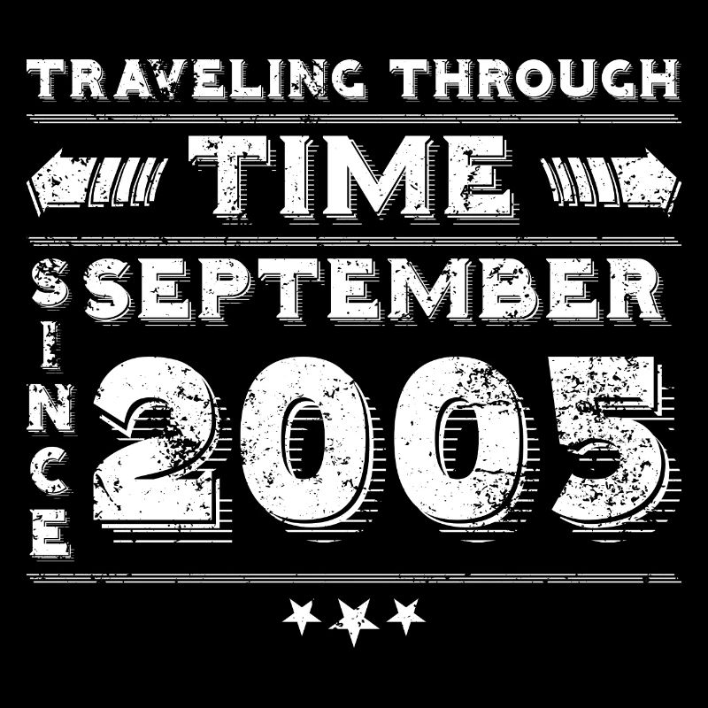 Conception d'anniversaire de voyage dans le temps vintage 200 septembre