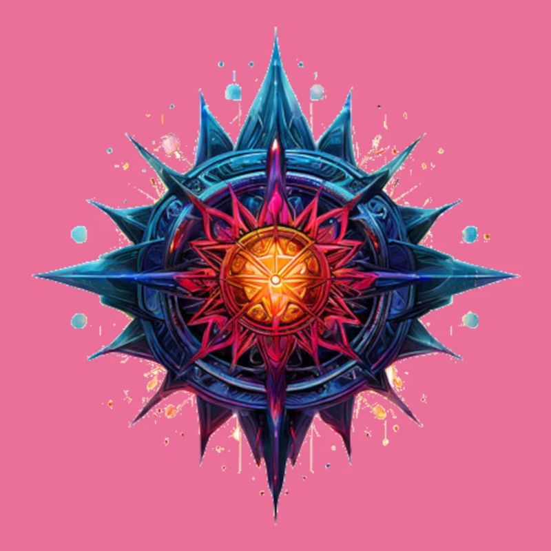 Bunte Blume oder Stern