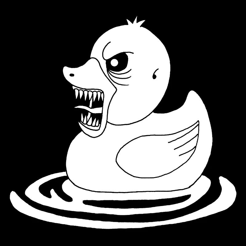 Weiße dämonische Ente