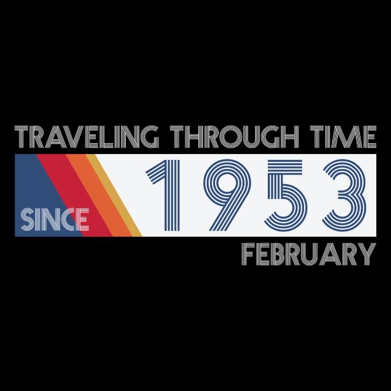 Conception drôle d'anniversaire de voyage dans le temps février 1953