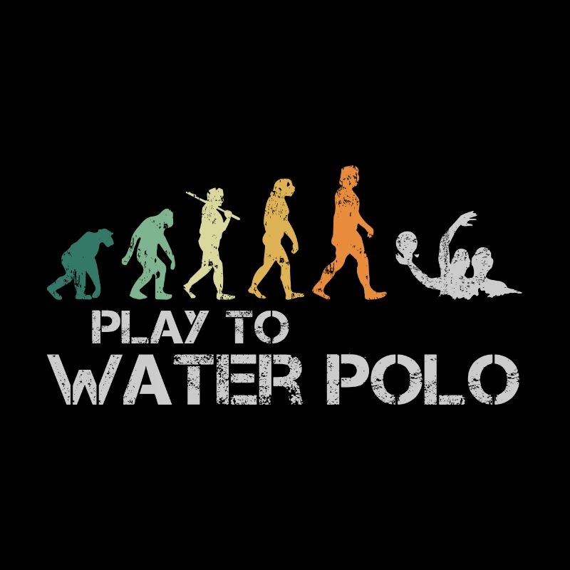 Wasserball Wasserpolo Evolution Retro Lustig