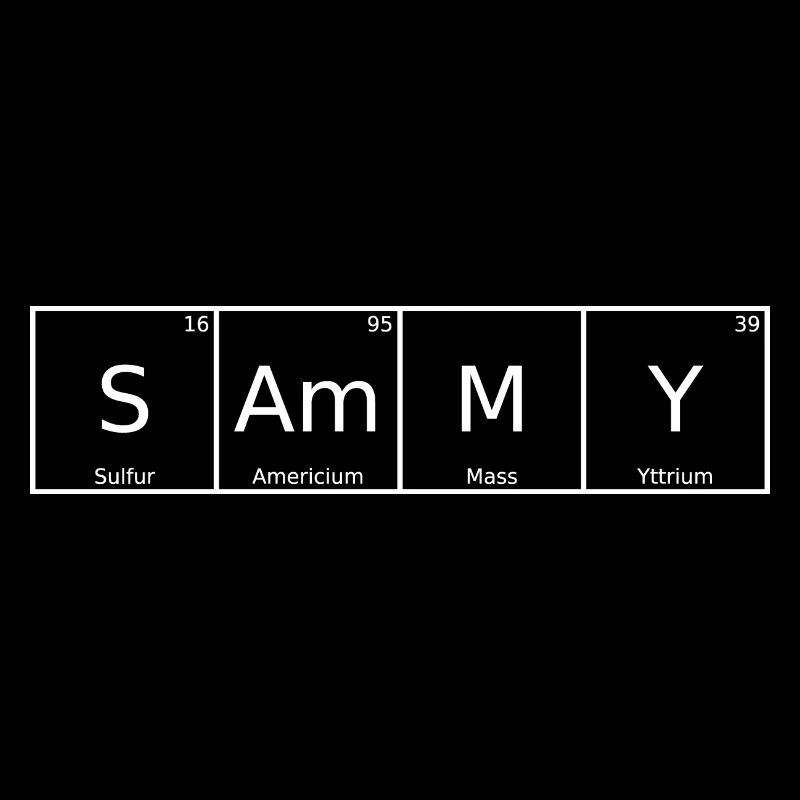 Sammy Name First Name Chemistry Periodic Table Elements