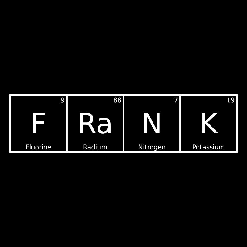 Frank Nom Prénom Chimie Tableau périodique Eléments