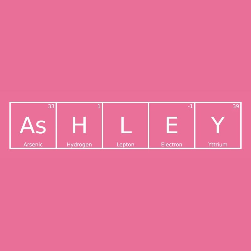 Ashley Name First Name Chemistry Periodic Table Elements