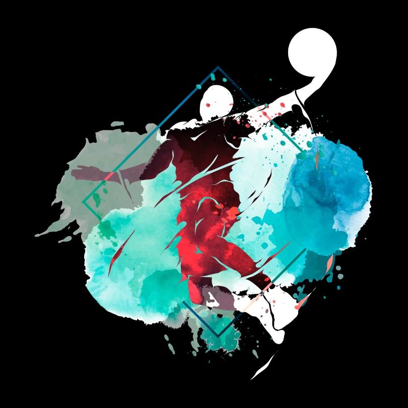 Basketteur Basketteur Dunking Splash Coloré