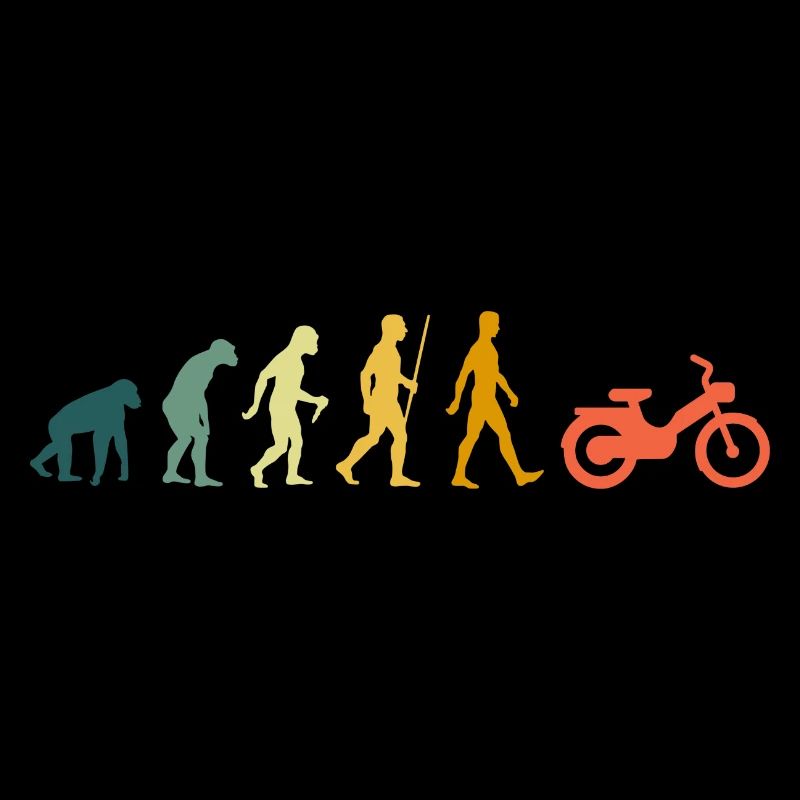 Moped Evolution Moped Moped Driver Retro