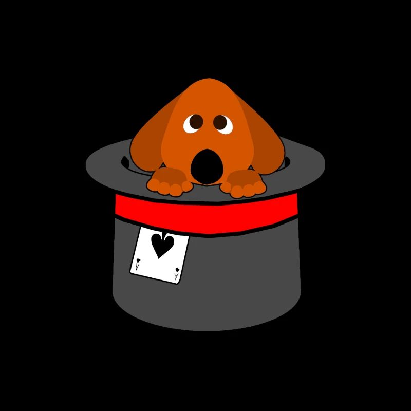 Cute Dog in Magic Hat Wizard Magic Gift