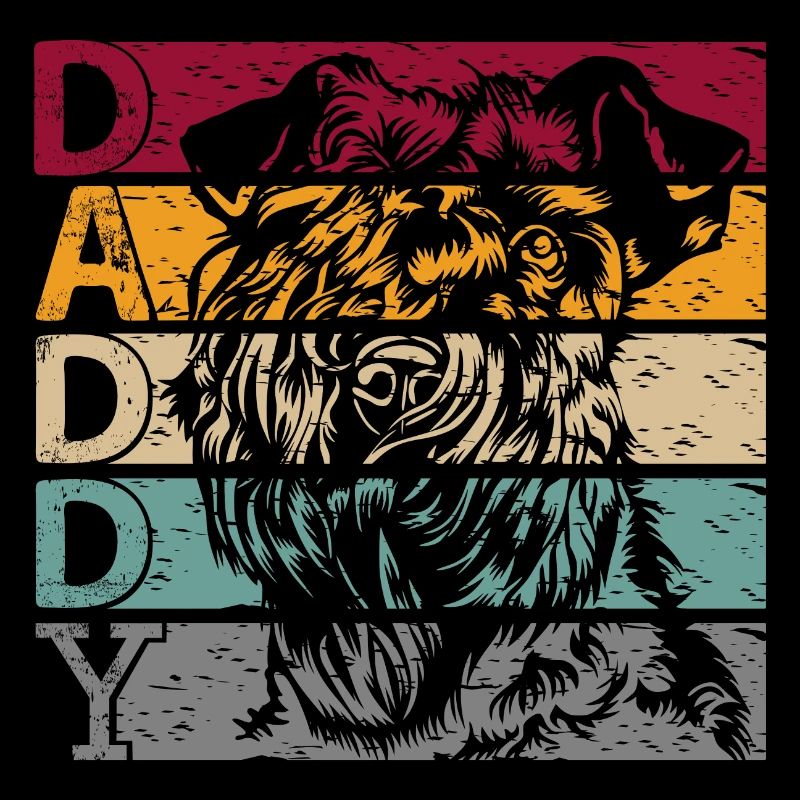 Kerry Blue Terrier Dad Daddy Papa Master Vintage