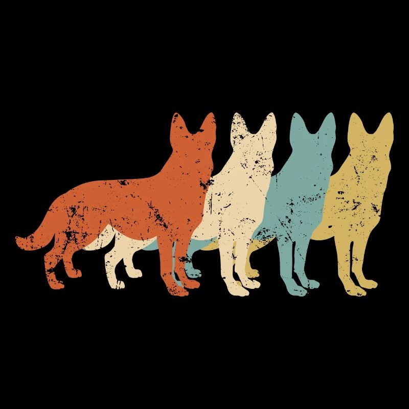 Deutscher Schäferhund Retro Hunde