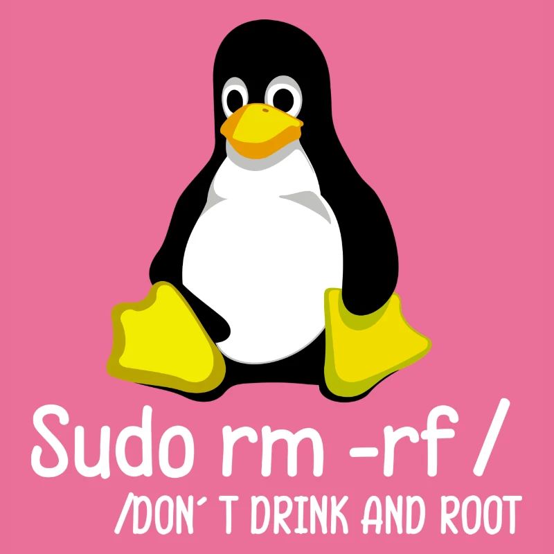 Sudo rm -rf / Programmeur Tux Pingouin Coding