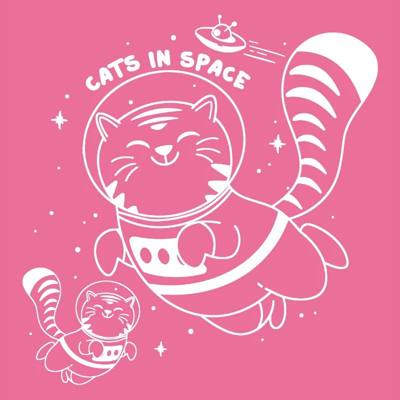 Chats dans l’espace - Chat Astronaute Mignon Funny Print