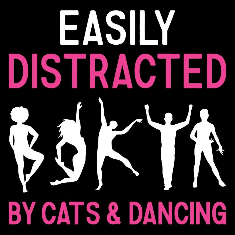 Danseuse Facilement Distraite Par Les Chats Et La Danse
