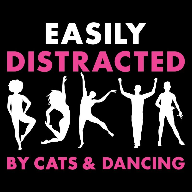 Danseuse Facilement Distraite Par Les Chats Et La Danse