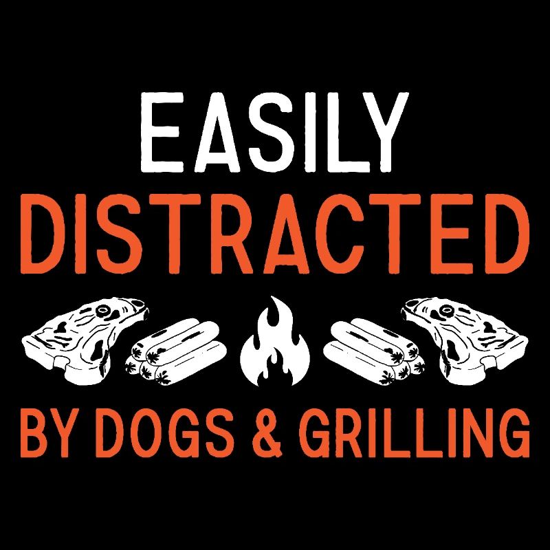Griller Easily Distracted By Dogs And Grilling