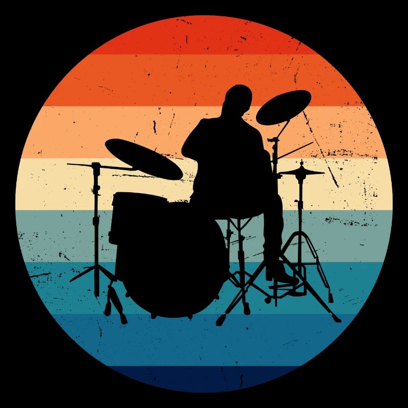 Drum Kit Damen Drummer Schlagzeugspieler