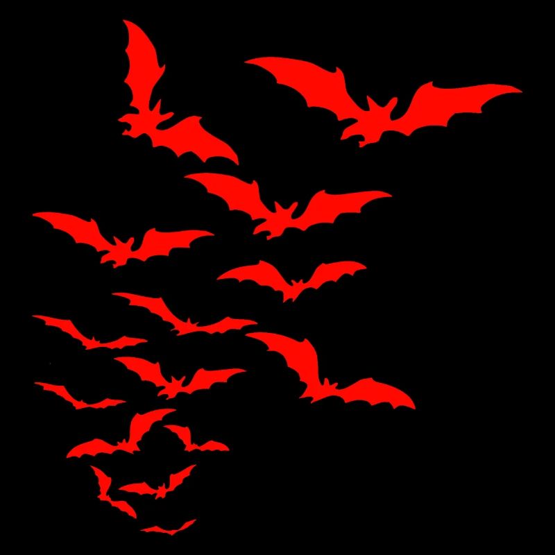 Rote Fledermäuse - Halloween