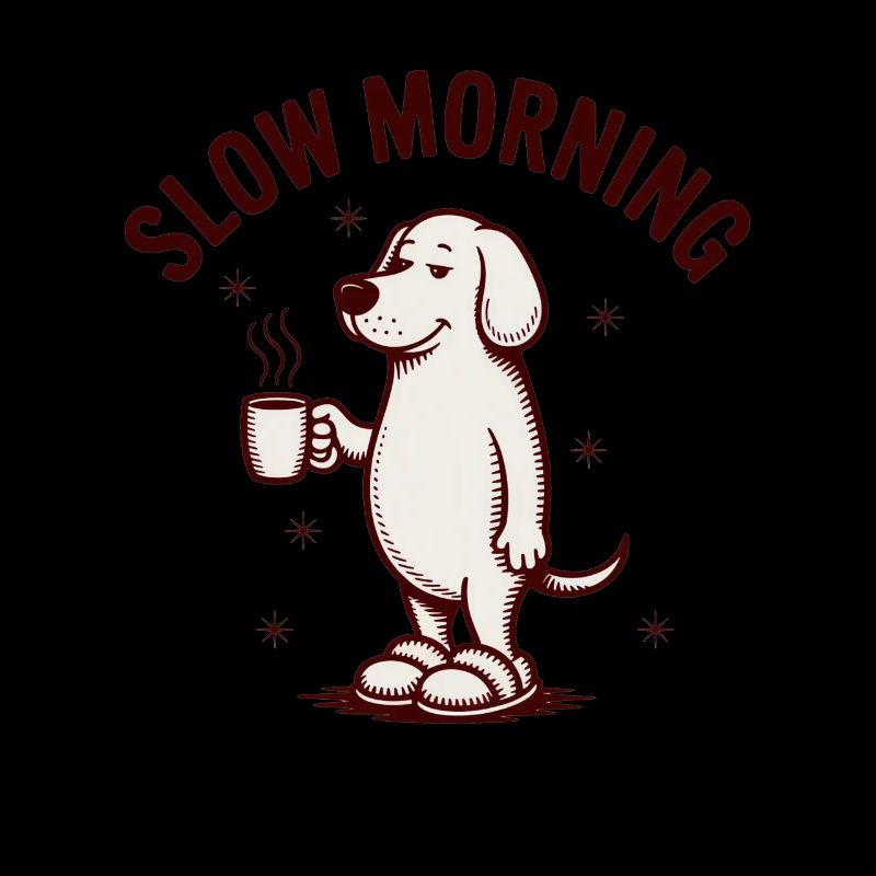 Café lent du matin chien