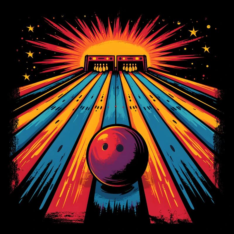 Look de dessin animé de bowling