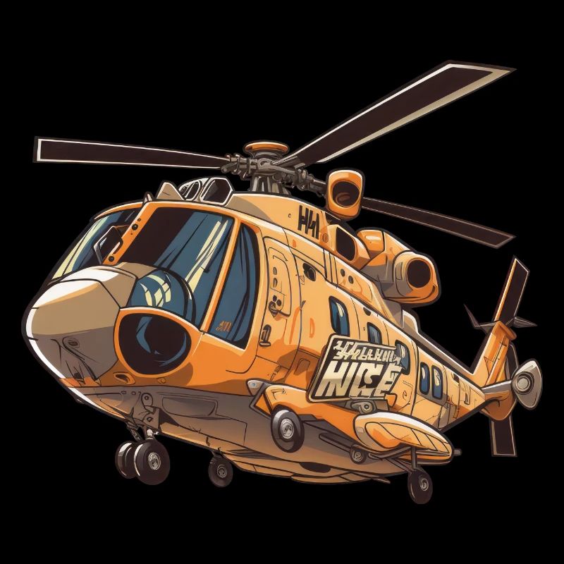 Comic Hubschrauber
