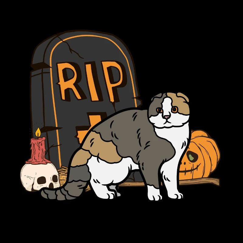 Mignon scottish folding ear cat Halloween cat